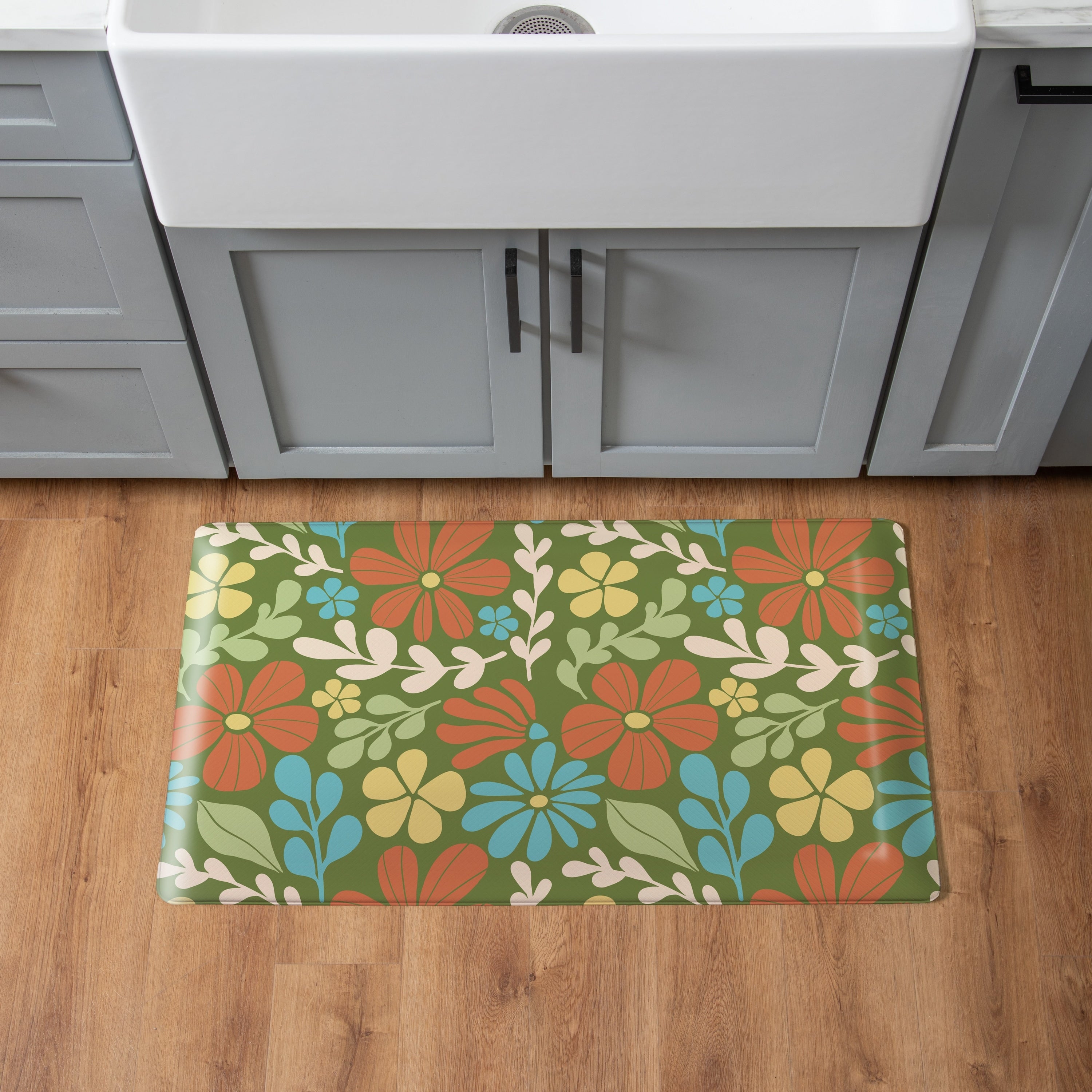 Floral Mod Anti Fatigue Door Mat Ditsy 30 X 18