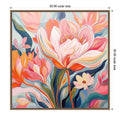 Floral Model Painting By Tradelink Inhouse Artist Framed Canvas Wall Art Print