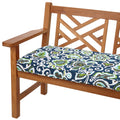 Havenside Home Butler Floral Navy 60 Inch Indoor Outdoor Corded Bench Cushion