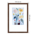 Floral Paper Work Collage Daisies By Annick Wood Framed Wall Art Print