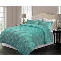 Floral Pintuck 3 Piece Duvet Cover Set