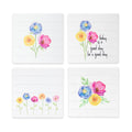 Floral Tile Coaster Set Of 12