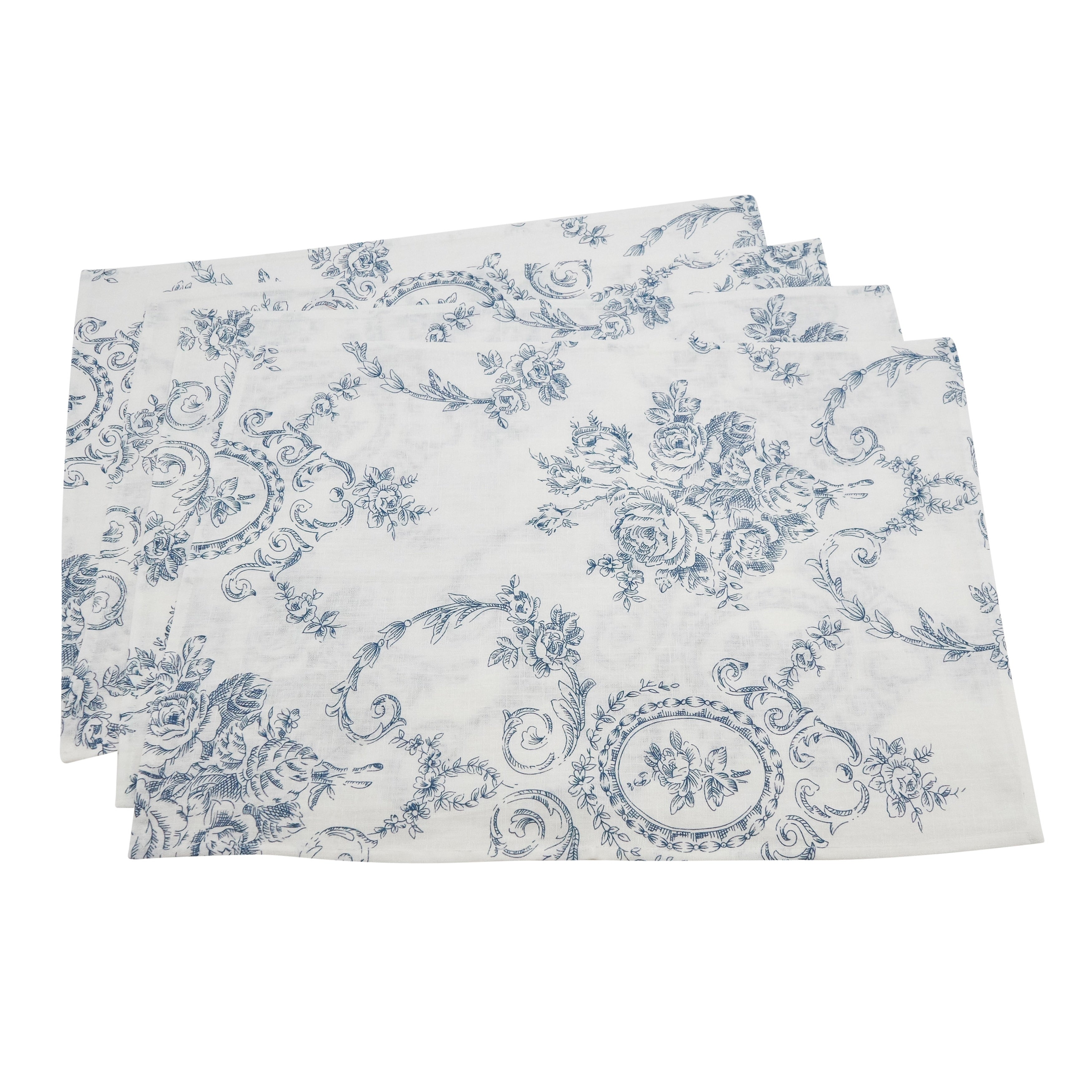 Floral Toile Placemat Set Of 4