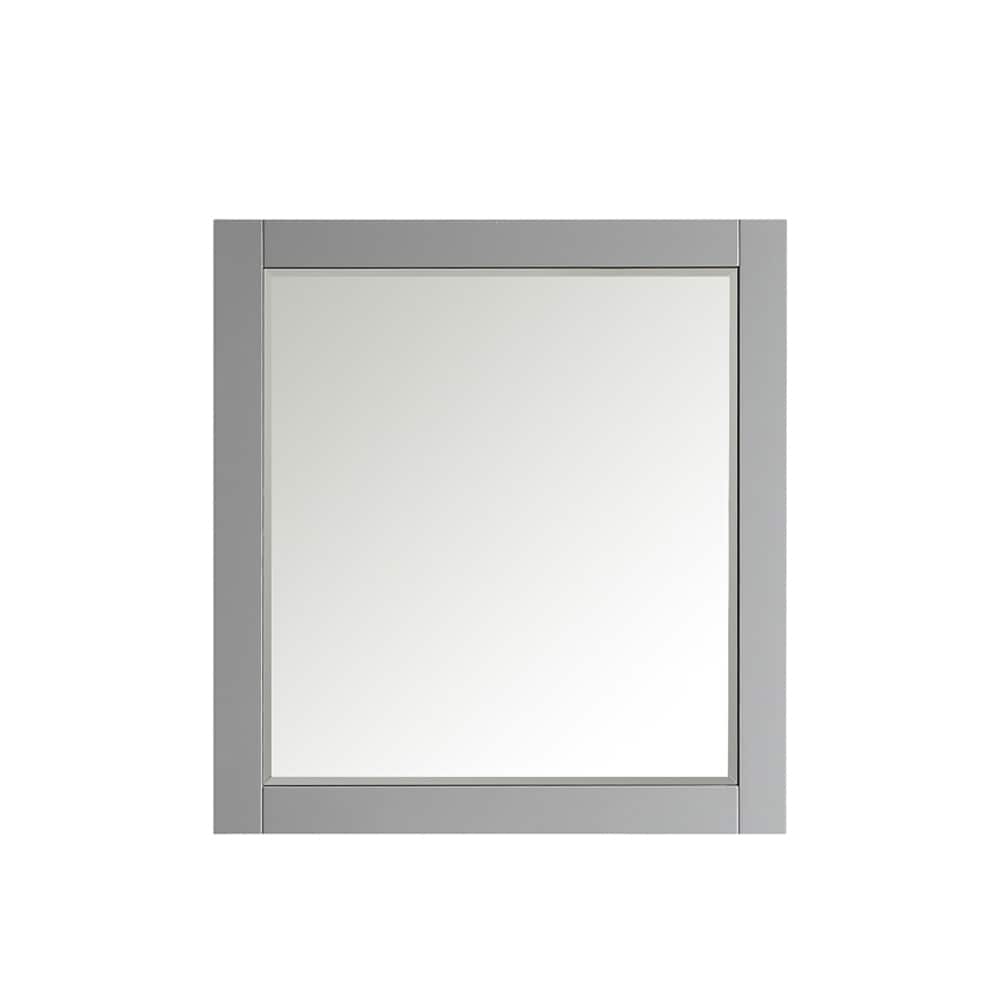 Florence 36 Inch Rectangular Bathroom Vanity Framed Wall Mirror In Grey 36 Inches