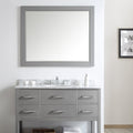Florence 48 Rectangular Bathroom Vanity Framed Wall Mirror In Grey 48 Inches