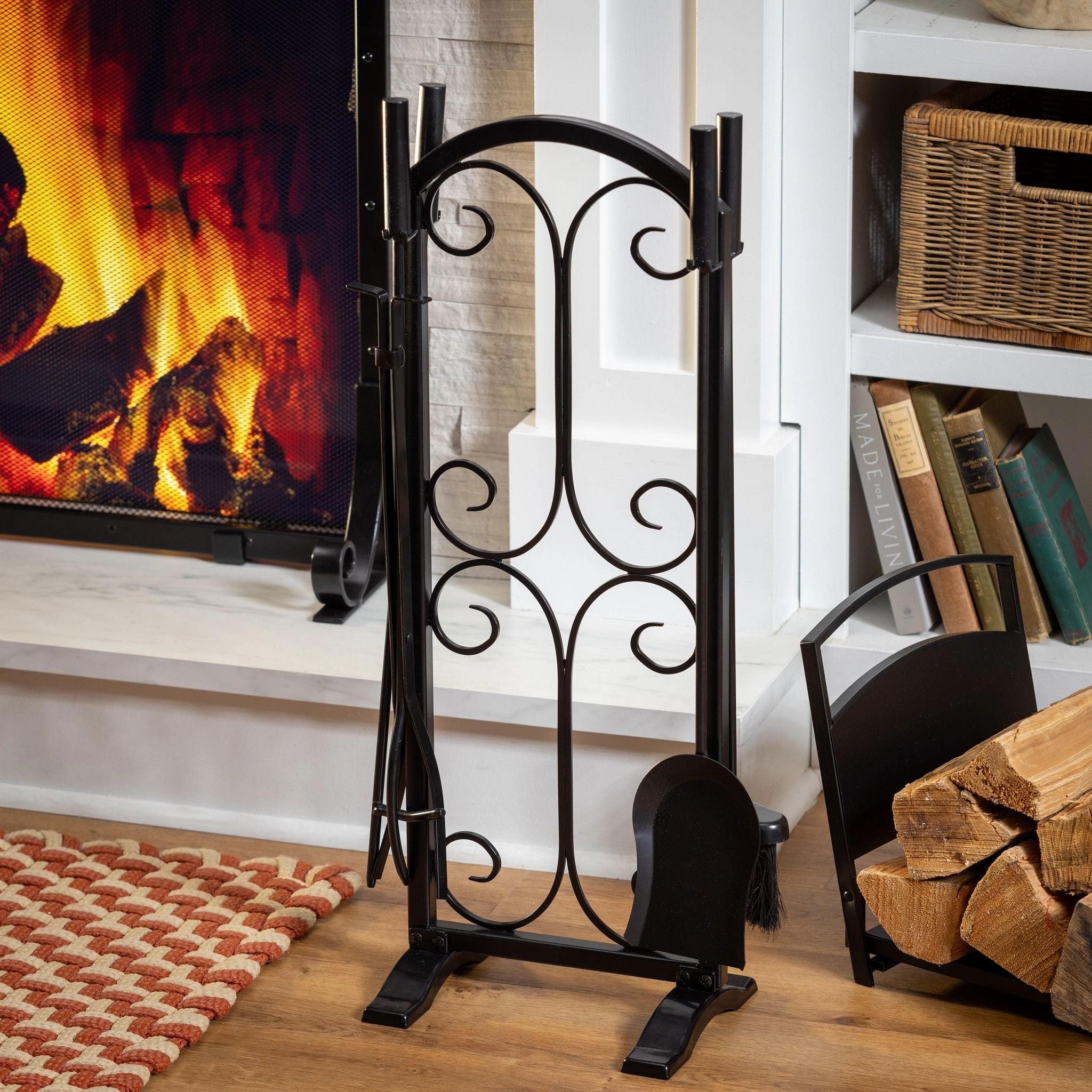 Florence 5 Piece Steel Fireplace Tool Set 30 In