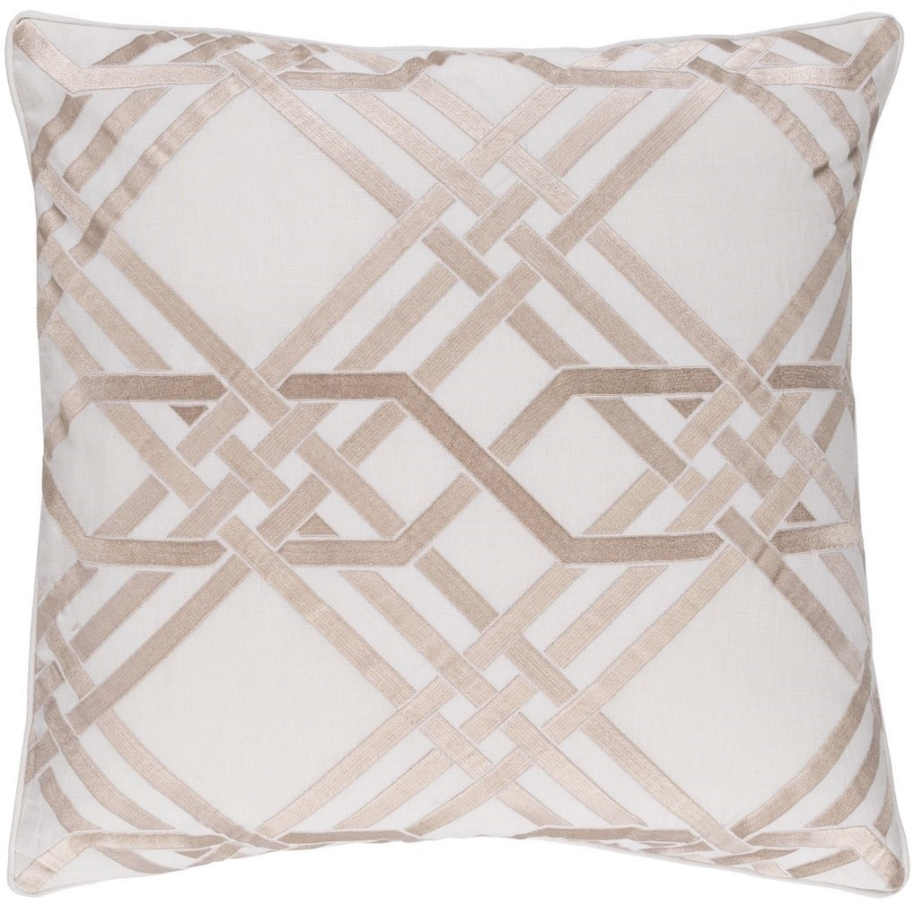 Decorative Eilat 22 Inch Feather Down Or Poly Filled Throw Pillow