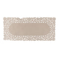 Florence Floral Cutwork Trimed Edge Table Runner 16 By 36 Inch Taupe