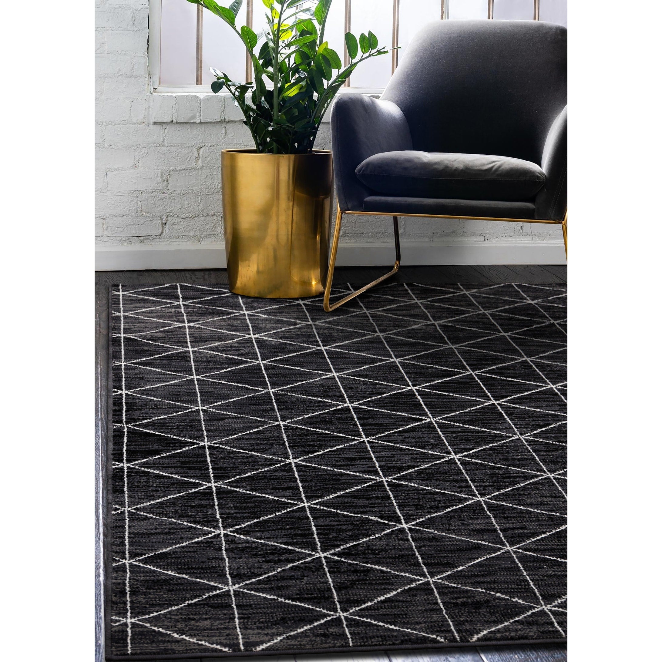 Fona Grey Cream Luminsescent Structure Rug