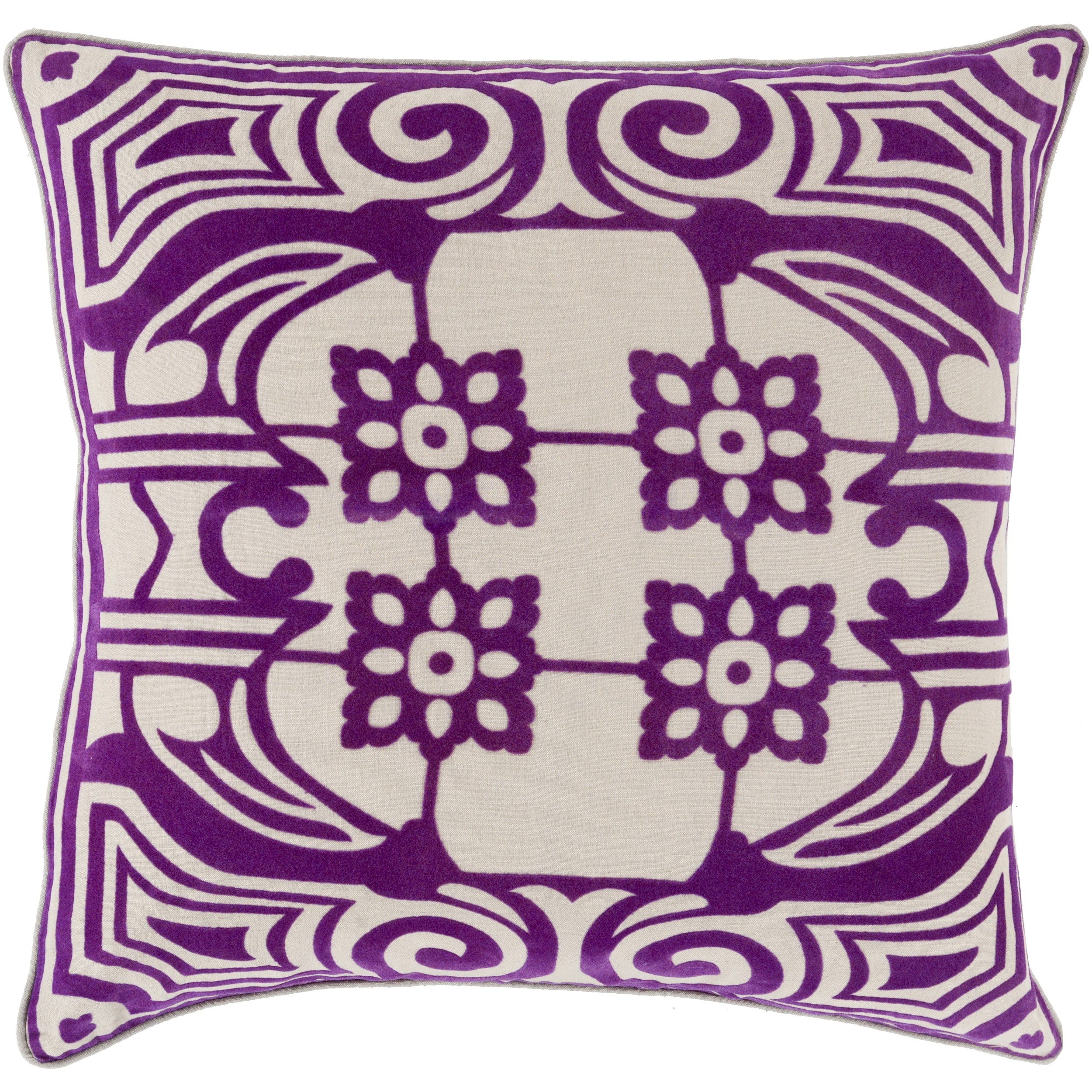 Decorative Allyson Floral 22 Inch Throw Pillow