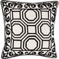 Kirsten Geometric Feather Down Filled Or Poly Filled 22 Inch Throw Pillow