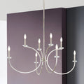 Florian 44 Inch 8 Light Polished Nickel And Clear Glass Chandelier L 44 X W 36 X H 19.25 X M H 66.5