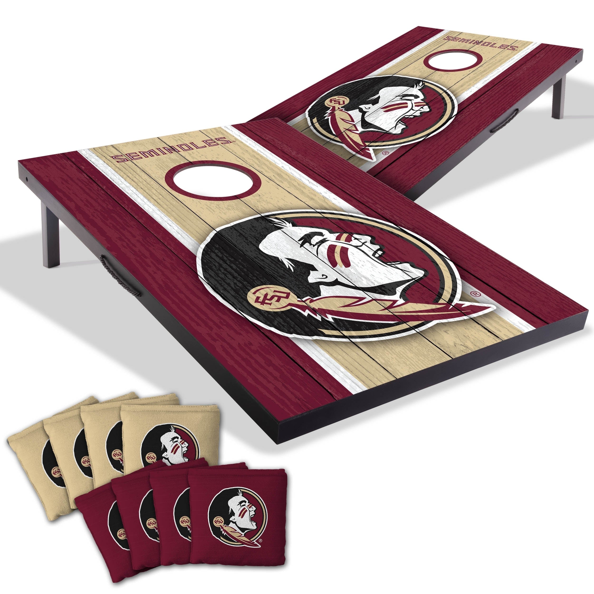 Florida State Seminoles Ncaa Compact 2X3 Tailgate Cornhole Board Set