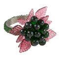Flower And Leaves Design Beaded Napkin Rings Set Of 4