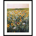 Flower Field By Claire Whitehead Wood Framed Wall Art Print Svelte Noir Black