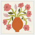 Flower Pot Ii By Cheryl Warrick Framed Canvas Wall Art Print