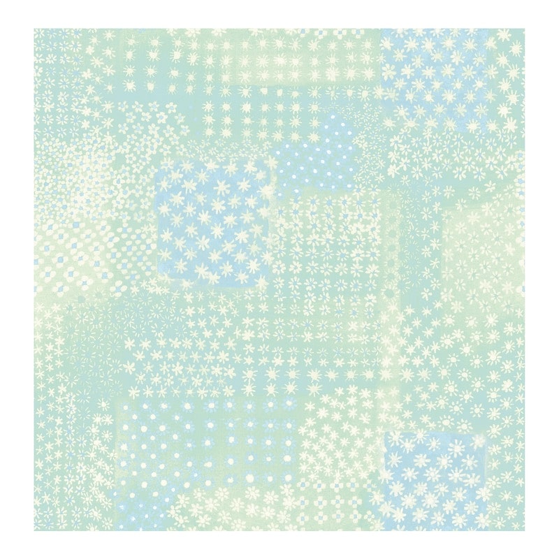 Flower Power Green Patchwork Wallpaper 20.5In X 396In X 0.025In