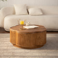 Flower Shaped Rattan Coffee Table Side Table With Lift Off Lid Storage Natural Sofa Table Center Table