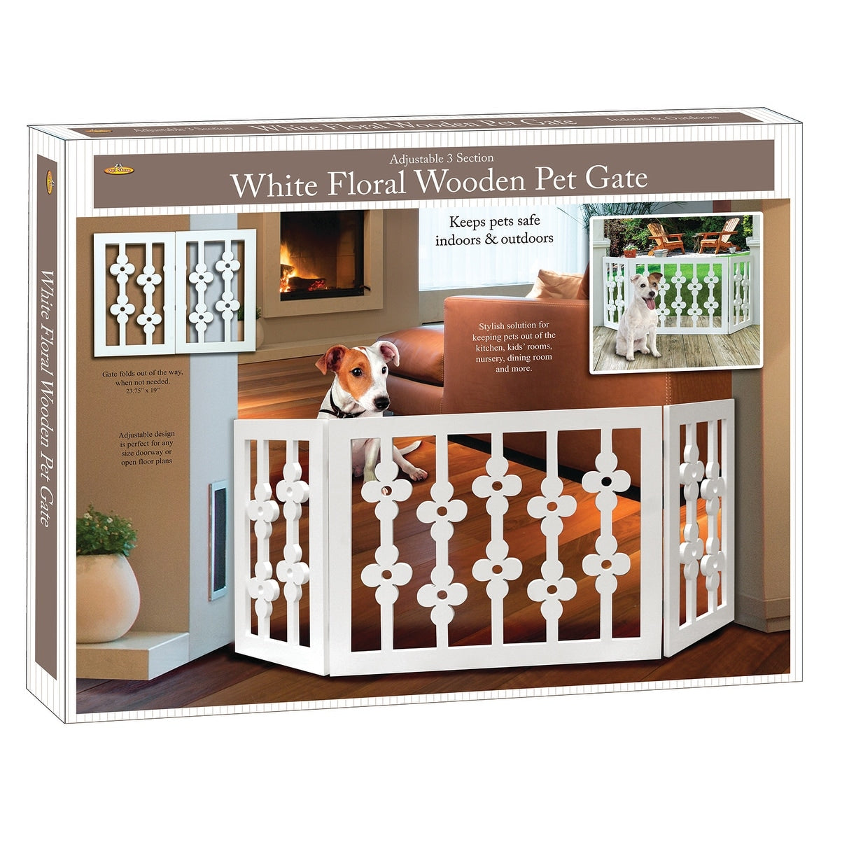 Flower Style Pet Gate Medium
