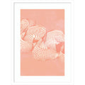 Flowering Peach Ribbon No. 1 By Pi Studio Wood Framed Wall Art Print Svelte White