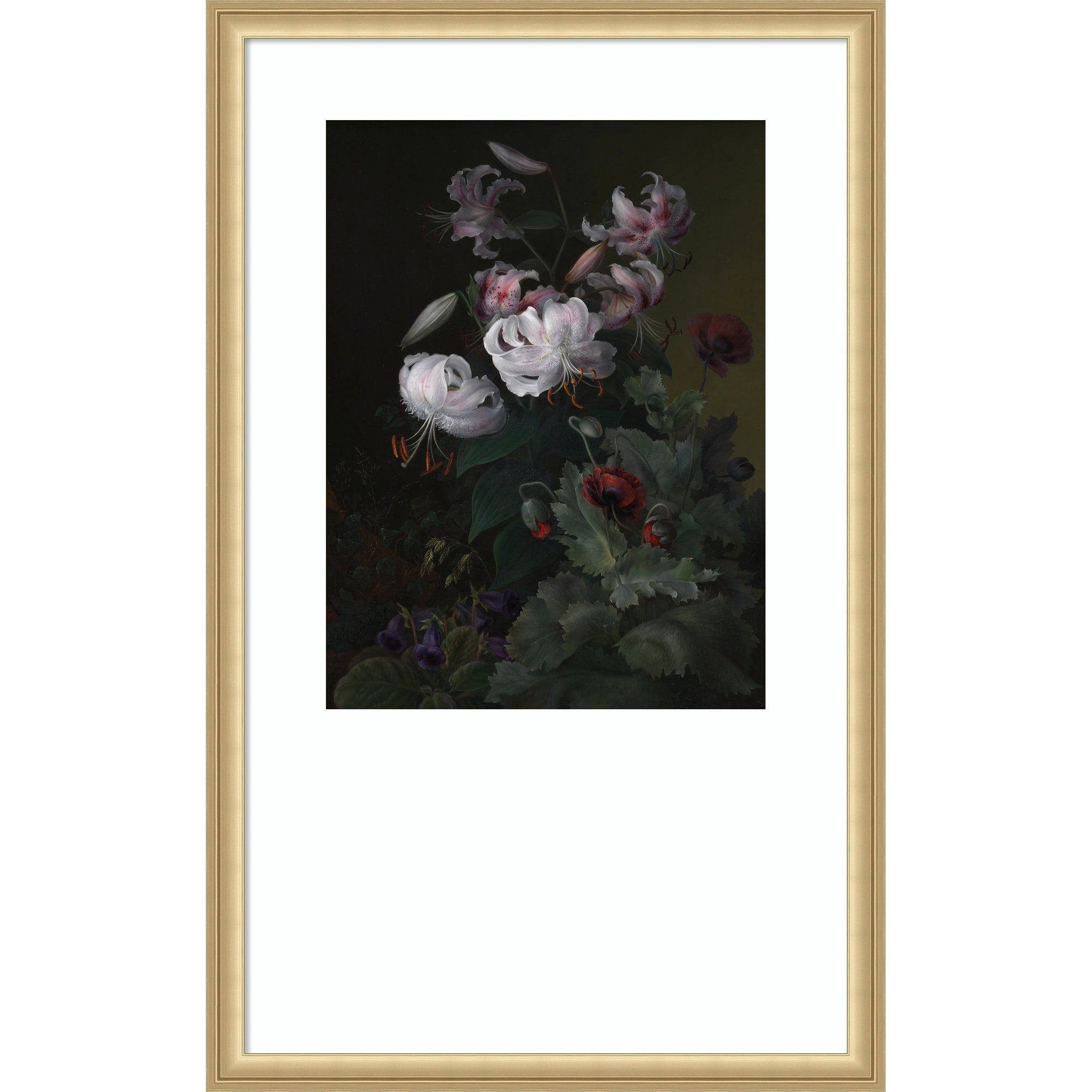 Flowering Plants By Hermania Sigvardine Neergaard Wood Framed Wall Art Print