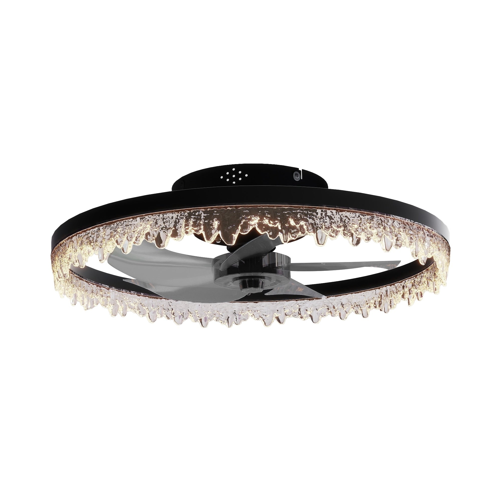 Flush Mount Ceiling Fan With Light Dimmable Light
