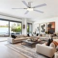 Flush Mount Ceiling Fan With Light And Remote Control