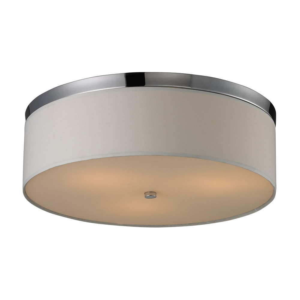 Flush Mount Collection Polished Chrome 3 Light Flush Mount Fixture