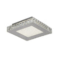 Led Flush Mount With Stainless Steel Frame And Clear Crystal