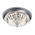 Chrome Steel Flush Mount With Clear Glass Cover