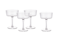 Flute Coupe Glasses, Set of 4