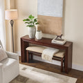Fluted Counter Height Bar Table Set For 2 Dining Table With Fabric Upholstered Bar Stool With Solid Wood Legs