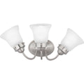 Fluted Glass Collection Three Light Bath Vanity