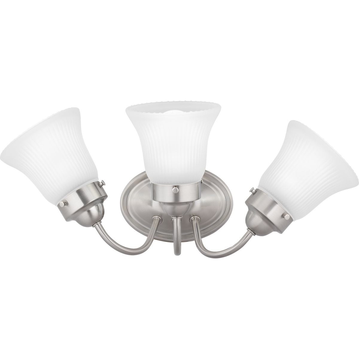 Fluted Glass Collection Three Light Bath Vanity