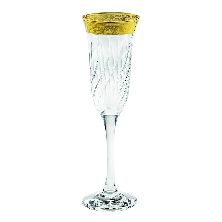 Flutes Set Of 6 Melania Collection Gold
