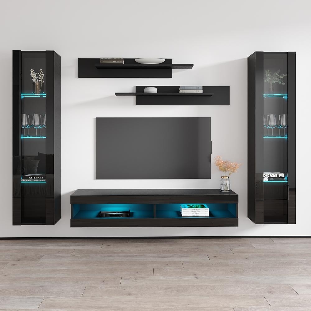 Fly Ab2 34Tv Wall Mounted Floating Modern Entertainment Center
