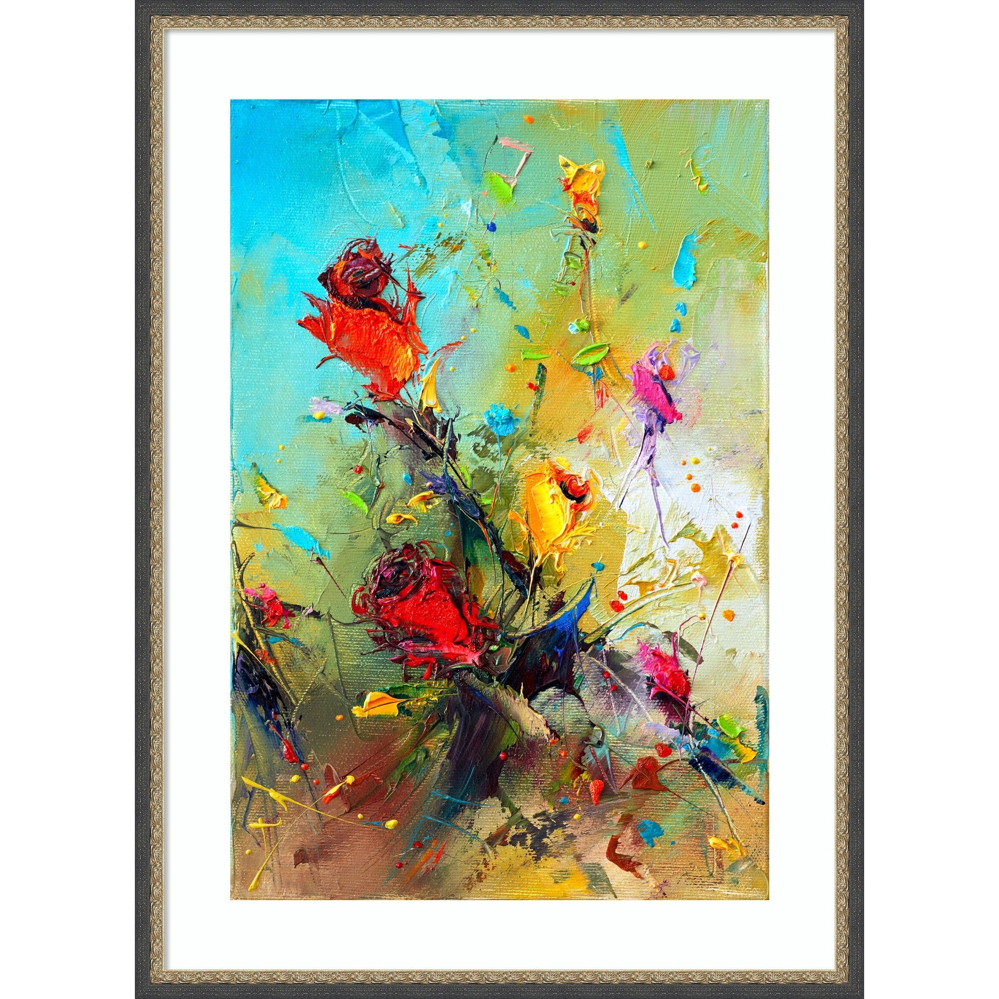 Fly Roses By Stanislav Lazarov Wood Framed Wall Art Print