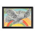 Flying Dove With Rainbow 1952 Pablo Picasso Custom Framed Canvas