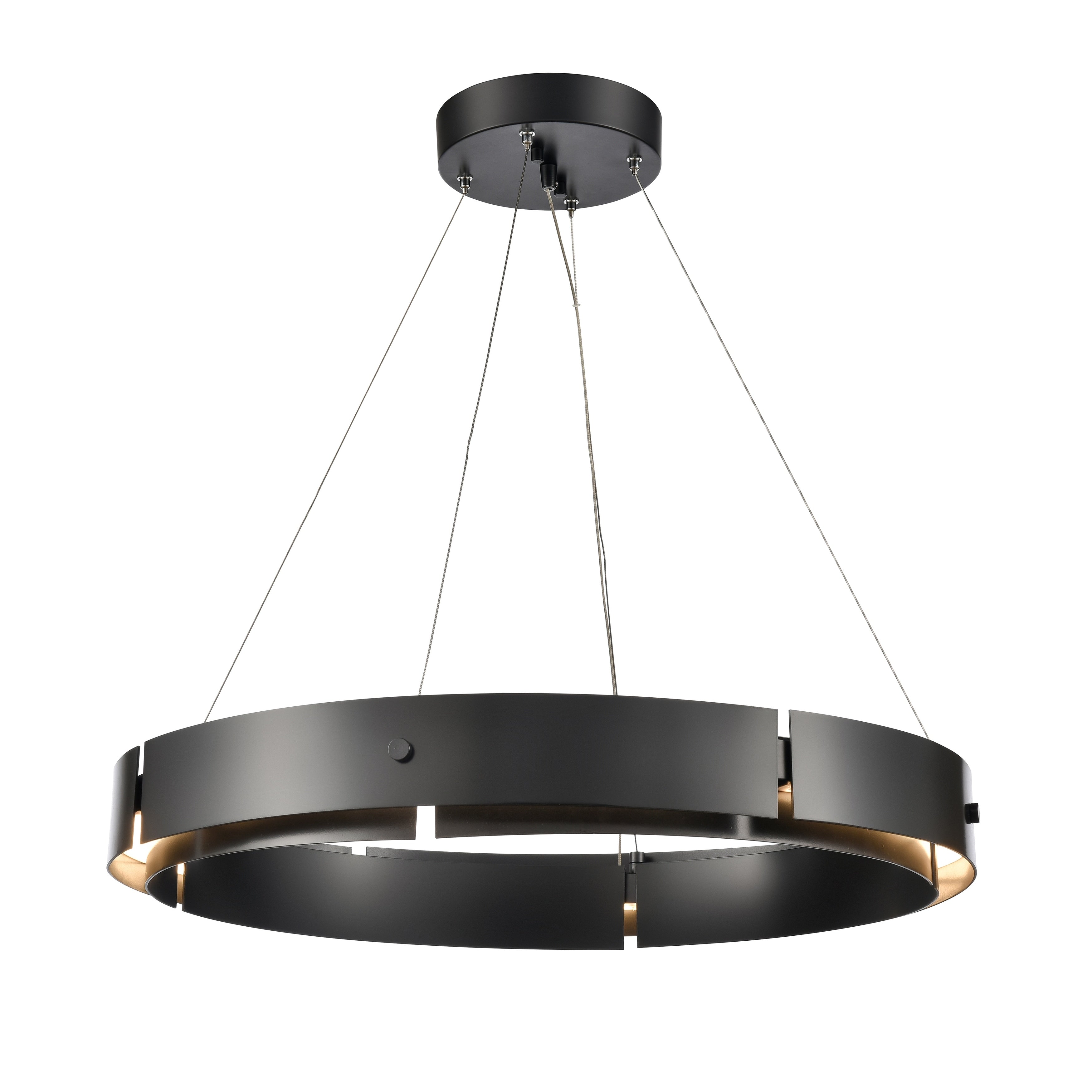 Fogelberg 26 Wide Integrated Led Pendant Matte Black 26 Inch W