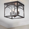 Fogi Bronze 4 Light Ceiling Chandelier