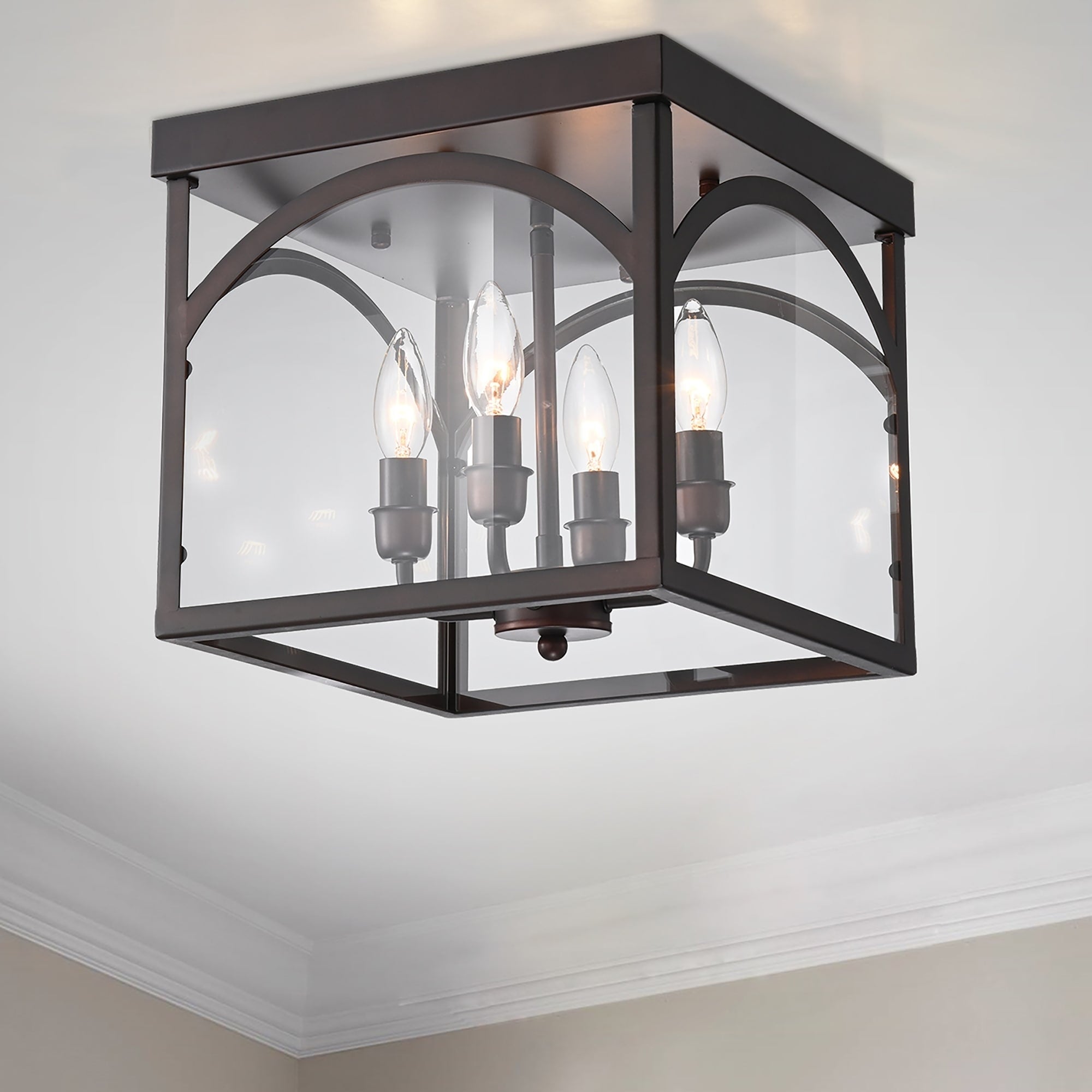 Fogi Bronze 4 Light Ceiling Chandelier