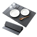Foldable Stone Drying Mat For Kitchen Counter Quick Dry Diatomaceous Dish Mat Water Absorbing Pad 23.6X15.4 In. 23.6