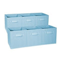 Foldable Storage Cubes 6 Pack Pastel Blue