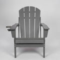 Folding Adirondack Chair Gray Outdoor Chair With Cup Holder Arm Chair Reading Chair Accent Chair Side Chair