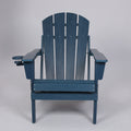 Folding Adirondack Chair Outdoor Chair With Cup Holder Arm Chair Navy Blue Reading Chair Accent Chair Side Chair