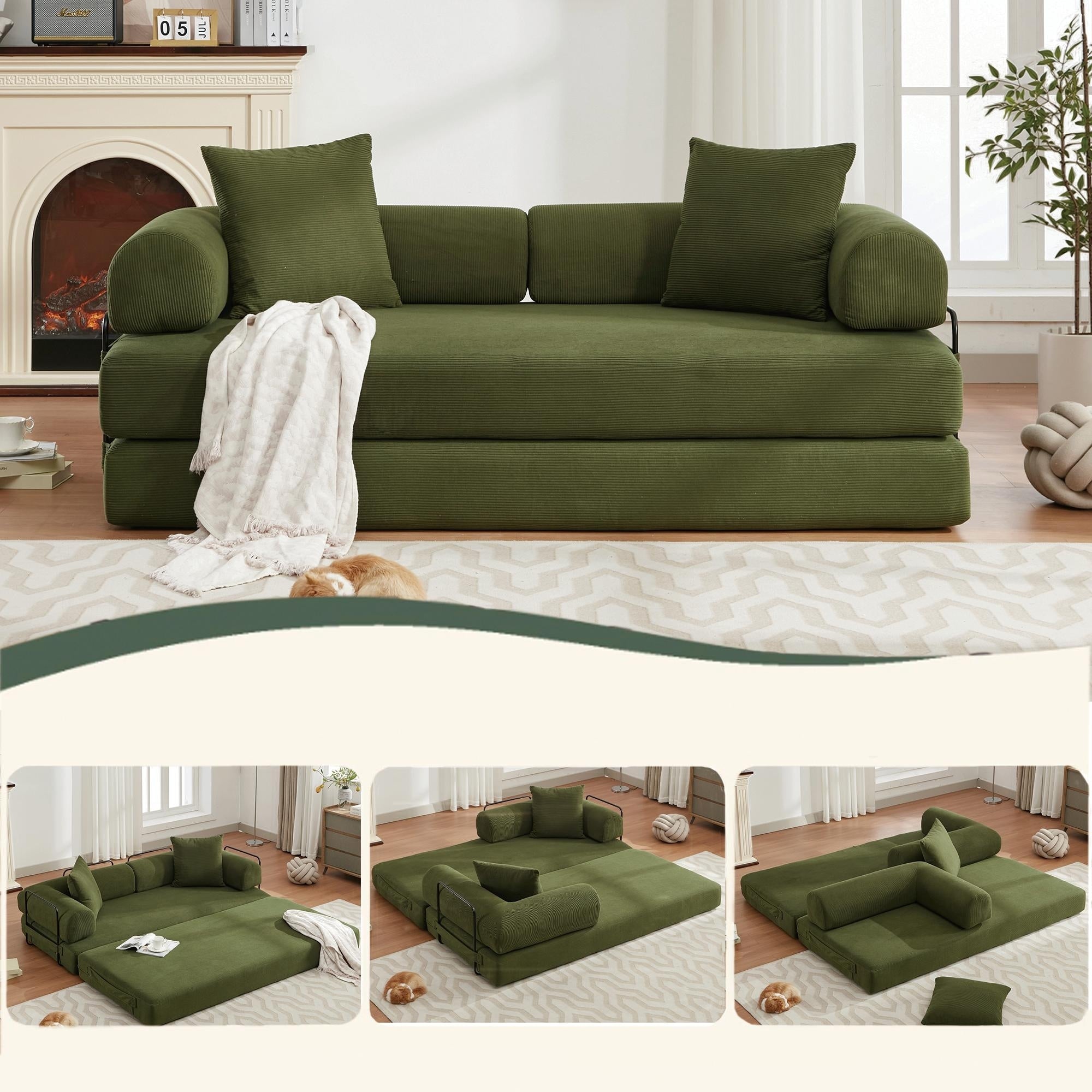 Folding Convertible Out Sleeper Sofa Bed 4 In 1 Diy Combination Convertible Sofa King Size