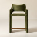 Foley Olive Green Velvet Dining Armchair