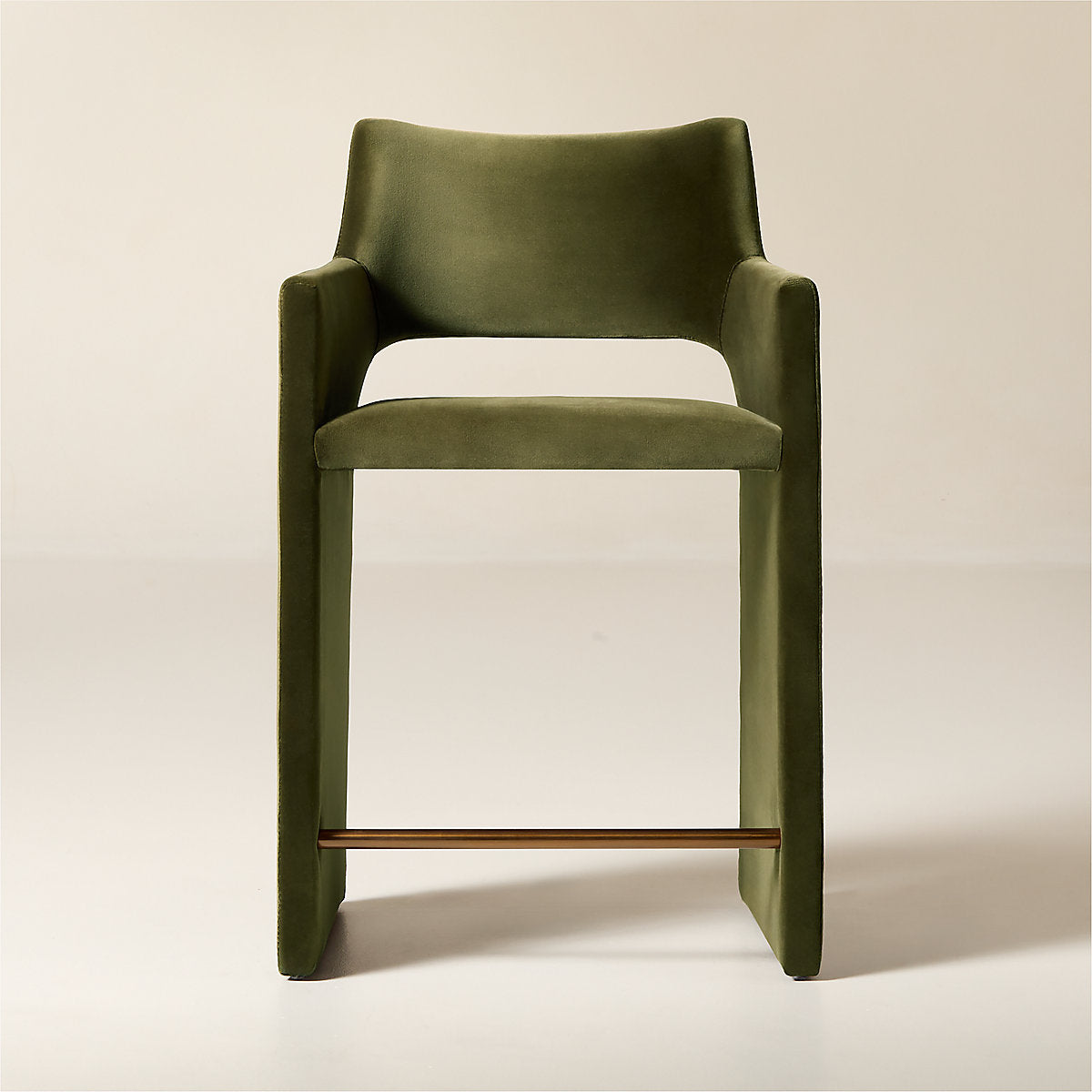 Foley Olive Green Velvet Dining Armchair