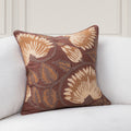 Folly Linen Fabric Hand Embroidered Throw Pillow