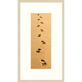 Footprints Wood Framed Wall Art Print